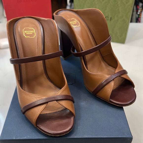 Malone Souliers Women's Brown Leather Heels - Picture 1 of 6